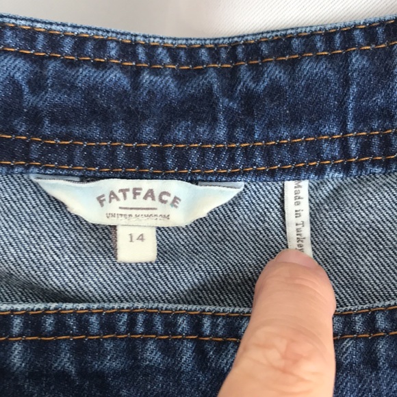 Fat Face Denim Blue Jean Jumper Dress size 14 - Picture 2 of 12